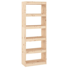vidaXL Solid Wood Pine Book Cabinet/Room Divider Partition Home Organiser
