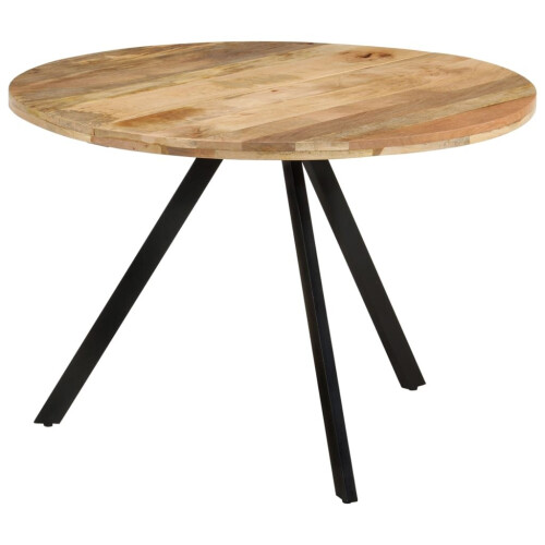 VidaXL vidaXL Solid Wood Mango Dining Table Dining Room Kitchen Round Dinner Table