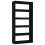 VidaXL vidaXL Solid Wood Pine Book Cabinet/Room Divider Black Indoor Storage Shelf 1