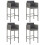 VidaXL vidaXL Barhocker 4 Stk. mit Kissen Grau Poly Rattan 2