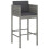 VidaXL vidaXL Barhocker 4 Stk. mit Kissen Grau Poly Rattan 3