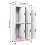 VidaXL vidaXL Locker Cabinet White Steel Office Storage Locker Cabinet Furniture 7