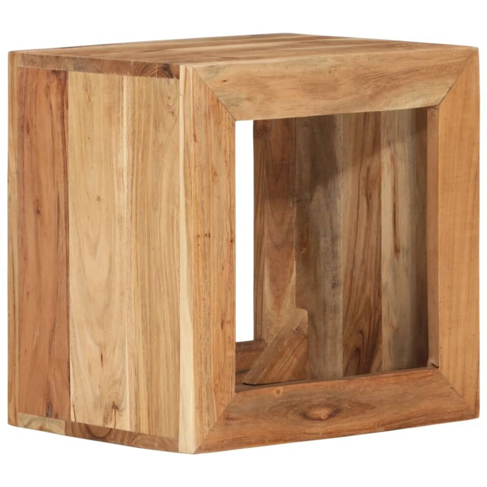 Vidaxl Solid Wood Acacia Stool Hocker Coffee Couch Side Table Wooden Furniture