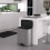 Curver Curver Pedal Bin Deco 65 L Silver Home Kitchen Trash Can Waste Rubbish Bin 3