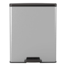 Curver Pedal Bin Deco 65 L Silver Home Kitchen Trash Can Waste Rubbish Bin