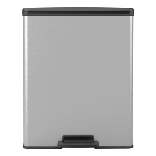 Curver Curver Pedal Bin Deco 65 L Silver Home Kitchen Trash Can Waste Rubbish Bin 1