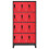 VidaXL vidaXL Locker Cabinet Anthracite and Red Steel Office Storage Cabinet Locker 2