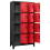 VidaXL vidaXL Locker Cabinet Anthracite and Red Steel Office Storage Cabinet Locker 3