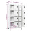 VidaXL vidaXL Locker Cabinet White Steel Office Indoor Storage Filing Cabinet Locker 4