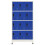 VidaXL vidaXL Locker Cabinet Grey and Blue Steel Office Storage Filing Cabinet Locker 2