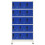 VidaXL vidaXL Locker Cabinet Grey and Blue Steel Office Storage Filing Cabinet Locker 2