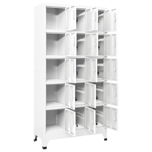 VidaXL vidaXL Schließfachschrank Hellgrau 90x40x180 cm Stahl 1