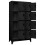 VidaXL vidaXL Locker Cabinet Black Steel Office Indoor Storage Filing Cabinet Locker 3