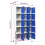 VidaXL vidaXL Locker Cabinet Grey and Blue Steel Office Storage Filing Cabinet Locker 3