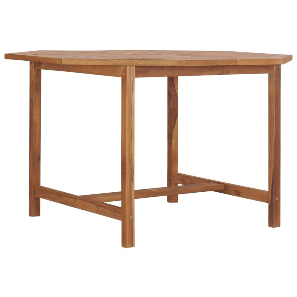 vidaXL Solid Wood Teak Garden Dining Table Kitchen Dining Room Patio Table