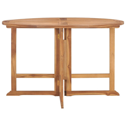 VidaXL vidaXL Solid Wood Teak Folding Garden Dining Table Kitchen Dining Room Table 2