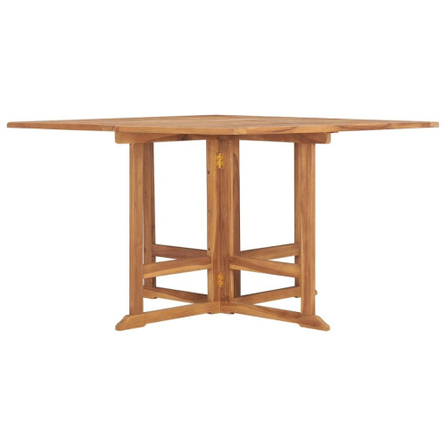 VidaXL vidaXL Solid Wood Teak Folding Garden Dining Table Kitchen Dining Room Table 1