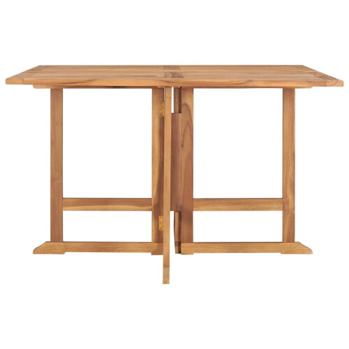 VidaXL vidaXL Solid Wood Teak Folding Garden Dining Table Kitchen Dining Room Table 2