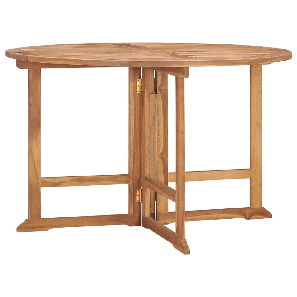 vidaXL Solid Wood Teak Folding Garden Dining Table Kitchen Dining Room Table