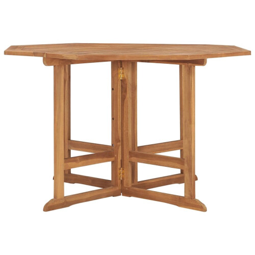 VidaXL vidaXL Solid Wood Teak Folding Garden Dining Table Kitchen Dining Room Table 1