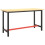 VidaXL vidaXL Work Bench Frame Matte Black and Matte Red Metal Table Bracket Base 2
