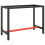 VidaXL vidaXL Work Bench Frame Matte Black and Matte Red Metal Table Bracket Base 1