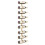 VidaXL vidaXL Wall-mounted Wine Rack for 9 Bottles Gold Iron Kitchen Bottle Holder 3