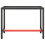 VidaXL vidaXL Work Bench Frame Matte Black and Matte Red Metal Table Bracket Base 3