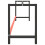 VidaXL vidaXL Work Bench Frame Matte Black and Matte Red Metal Table Bracket Base 5