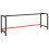 VidaXL vidaXL Work Bench Frame Matte Black and Matte Red Metal Table Bracket Base 1