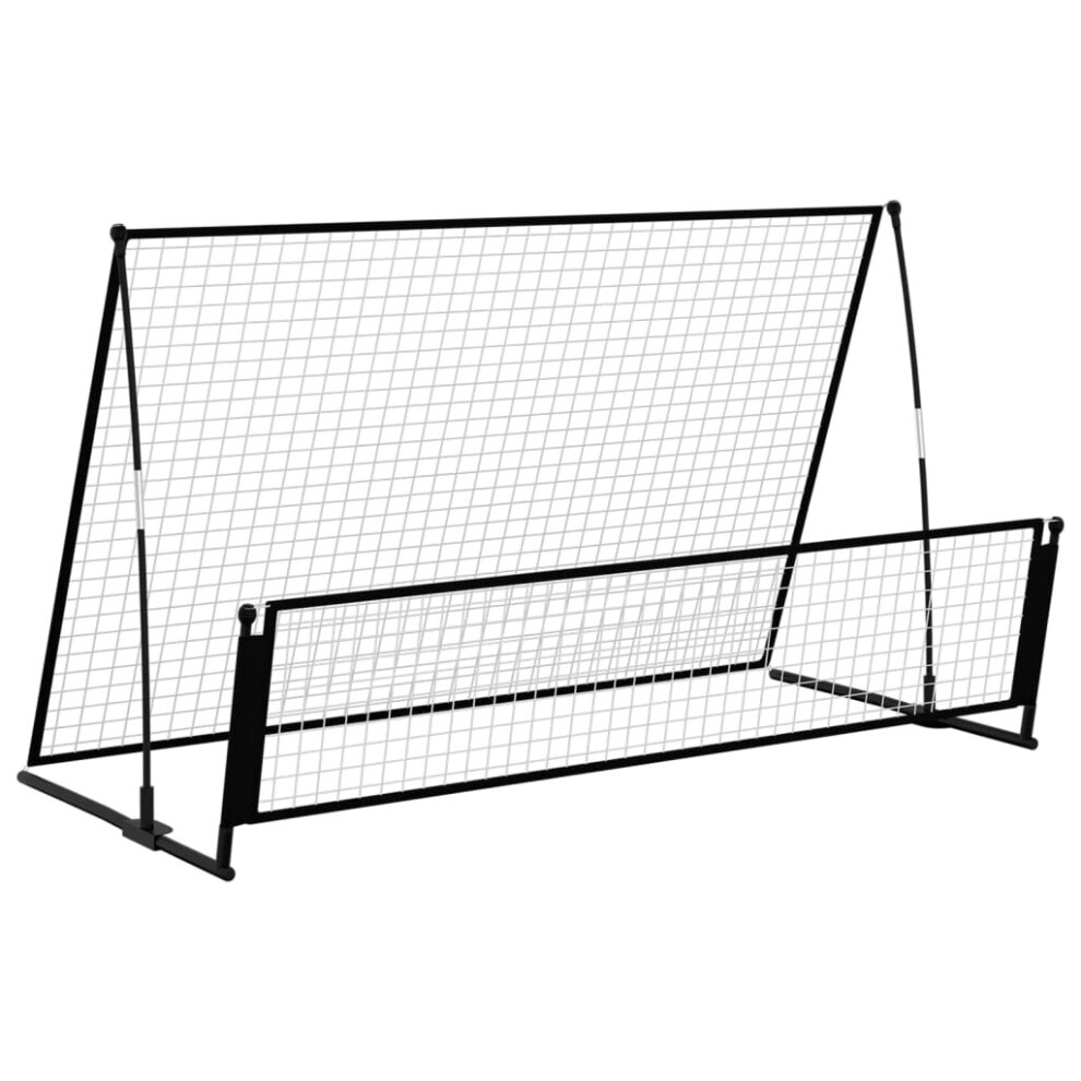 Vidaxl 2 In 1 Soccer Rebounder Football Goal Steel Volley Solo Training Net