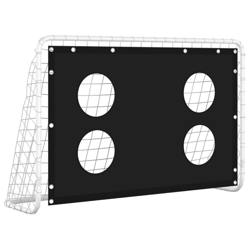 vidaXL Soccer Goal Training Net Steel Football Training Goal with Aiming Wall