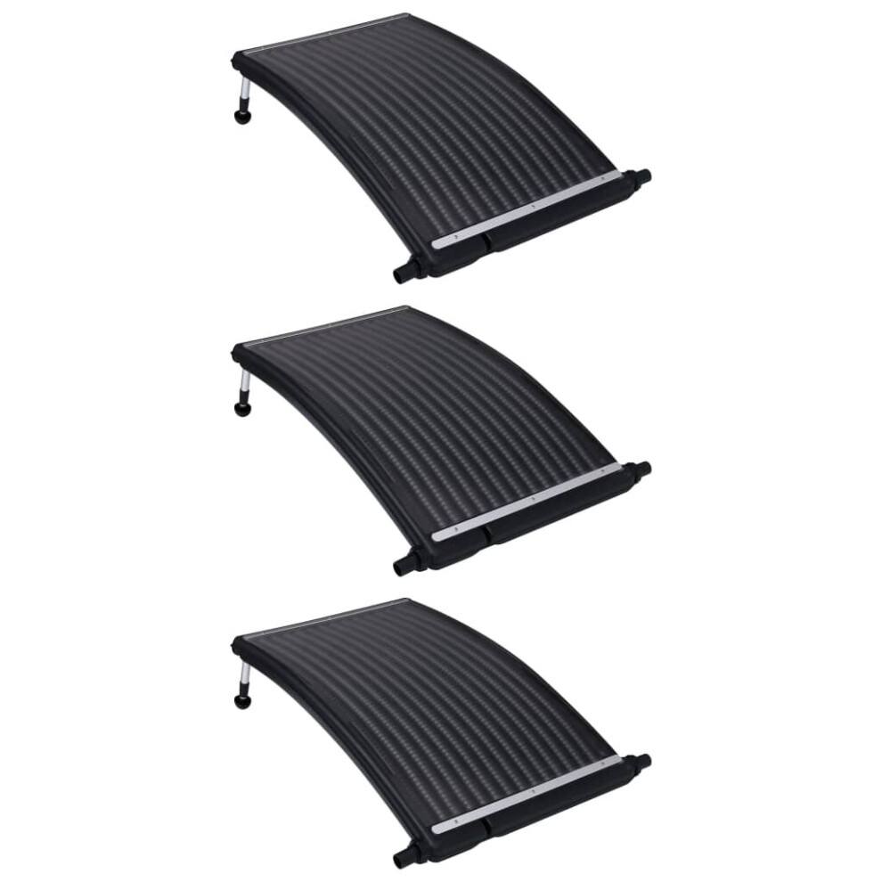 vidaXL Curved Pool Solar Heating Panels Pool Heater Solar Heater 3 pcs 110x65 cm