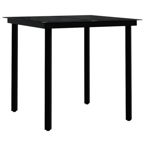 VidaXL vidaXL 3-tlg. Garten-Essgruppe Grau und Schwarz 2