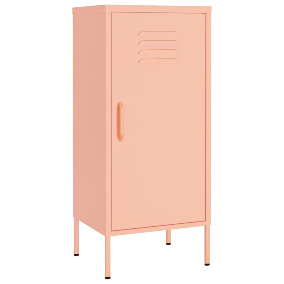 Vidaxl Storage Cabinet Steel Sideboard Cupboard Bookcase Book Cabinet Pink