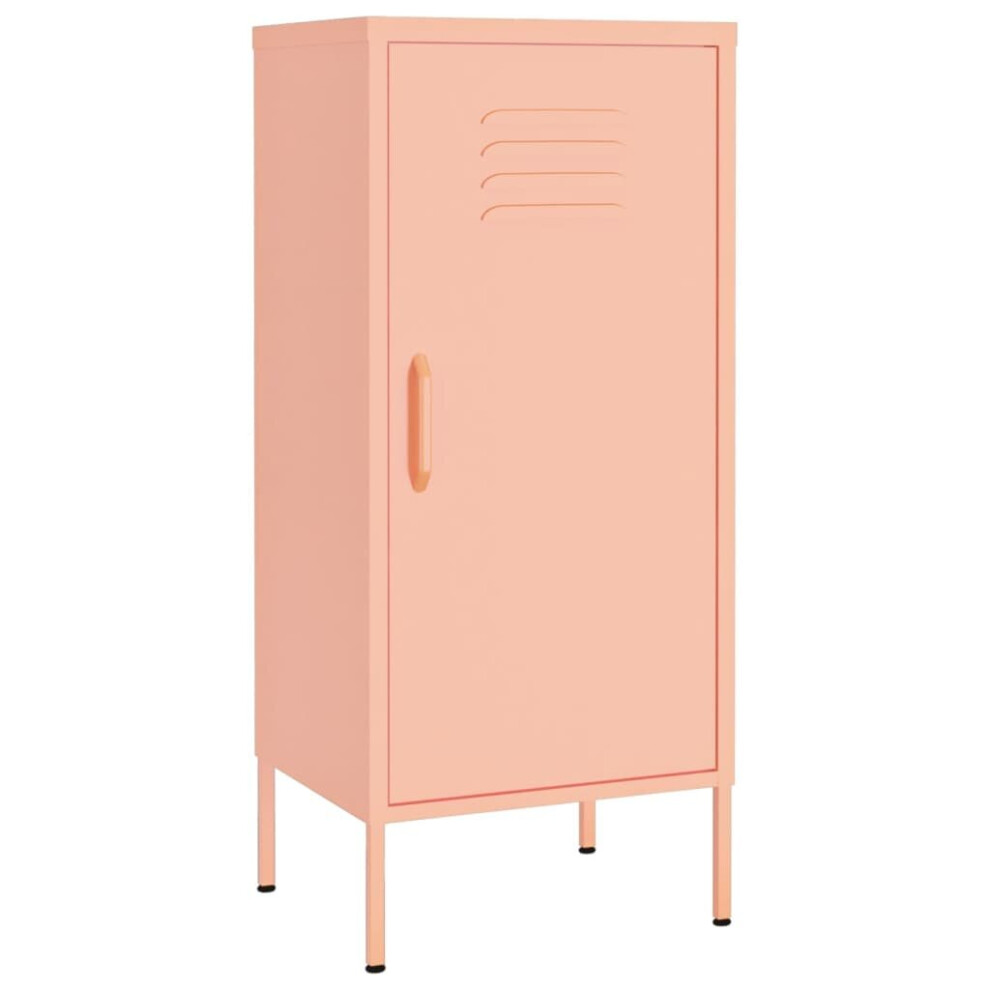 vidaXL Storage Cabinet Pink Steel Sideboard Cupboard Bookcase Book Cabinet