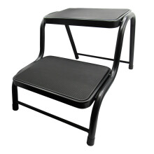 Non Slip Double Caravan Step (Static 2 Step Platform Motorhome Black)