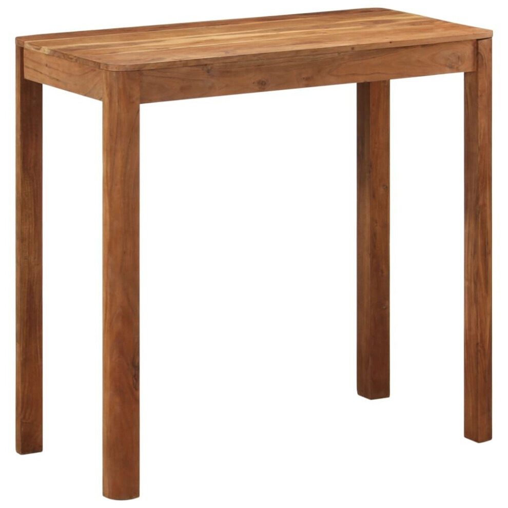 vidaXL Solid Wood Acacia Bar Table with Honey Finish Wooden Table Furniture