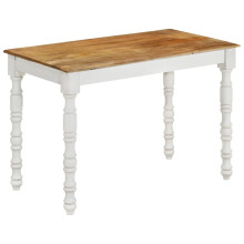 vidaXL Solid Wood Mango Dining Table Writing Dinette Desk Wooden Furniture
