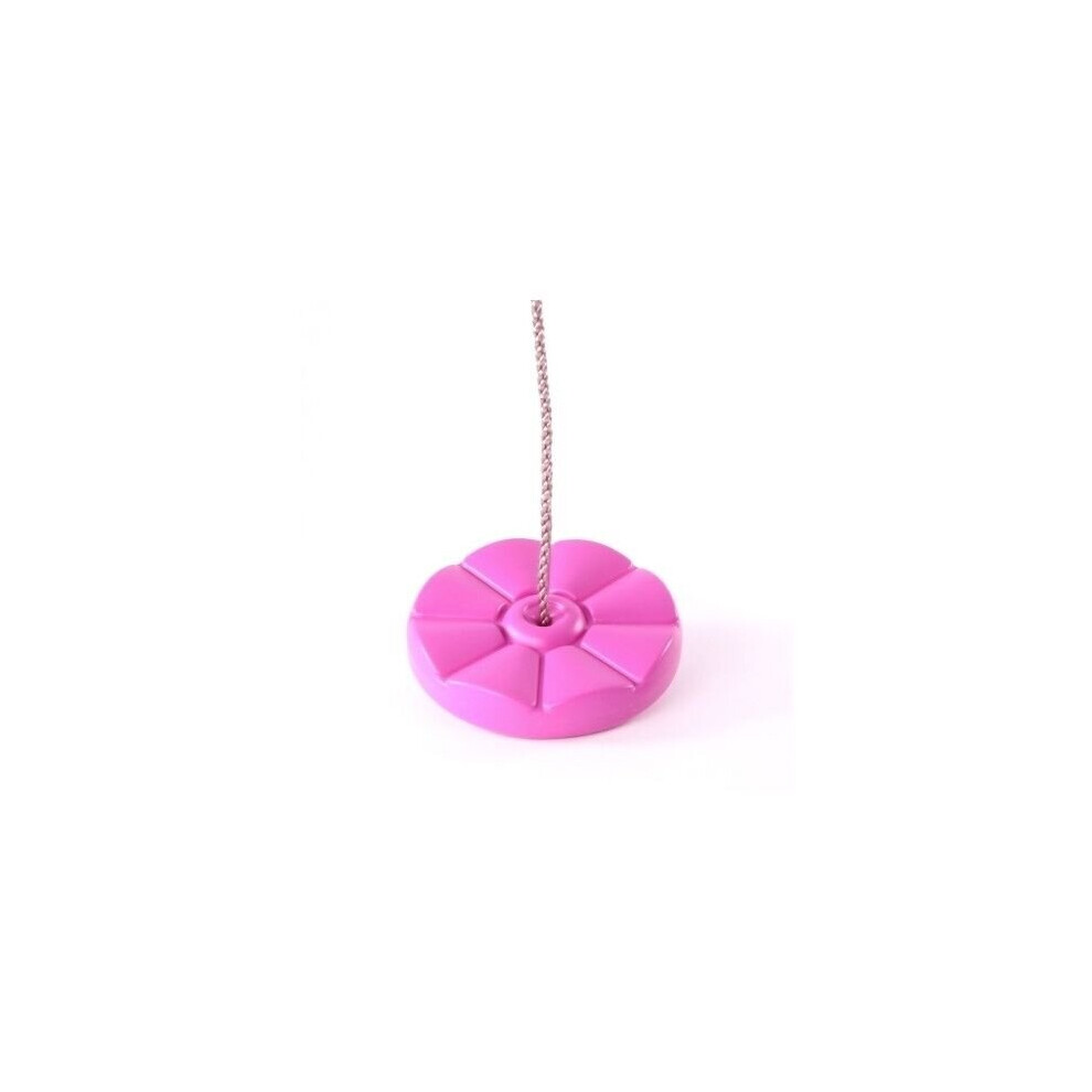 (Pink) Rebo Children's Button Swing Seat - Perfect for Swing Sets and Climbing Frames