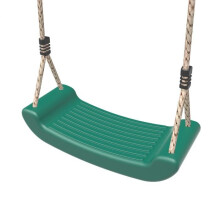 (Dark Green) Rebo Children's Swing Seat with Adjustable Ropes - Perfect for Swing Sets and Climbing Frames