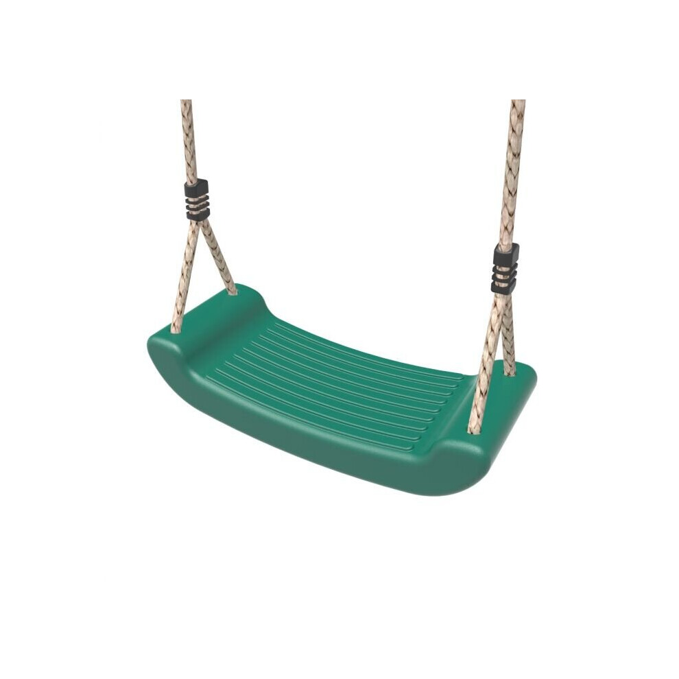 (Dark Green) Rebo Children's Swing Seat with Adjustable Ropes - Perfect for Swing Sets and Climbing Frames