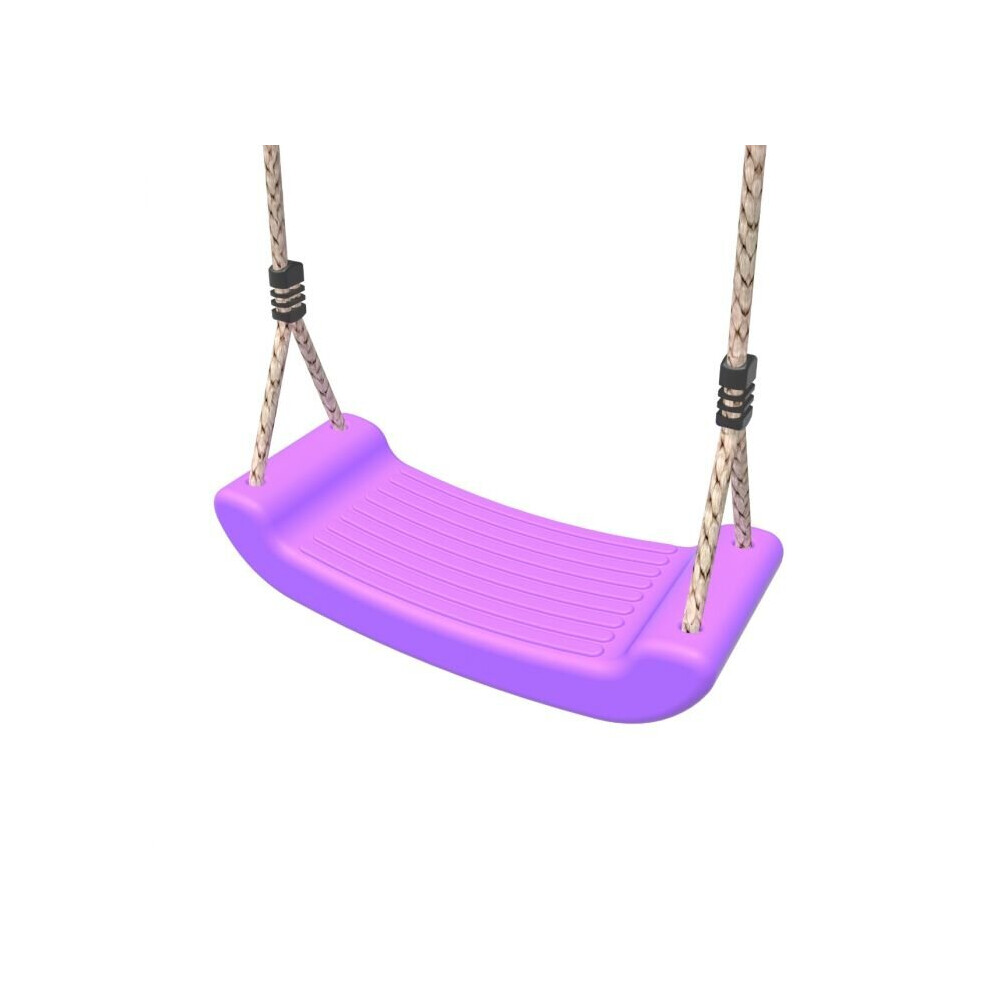 (Purple) Rebo Children's Swing Seat with Adjustable Ropes - Perfect for Swing Sets and Climbing Frames