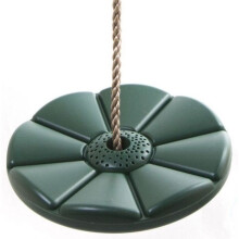 (Green) Rebo Children's Button Swing Seat - Perfect for Swing Sets and Climbing Frames