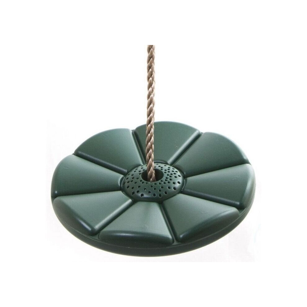 (Green) Rebo Children's Button Swing Seat - Perfect for Swing Sets and Climbing Frames