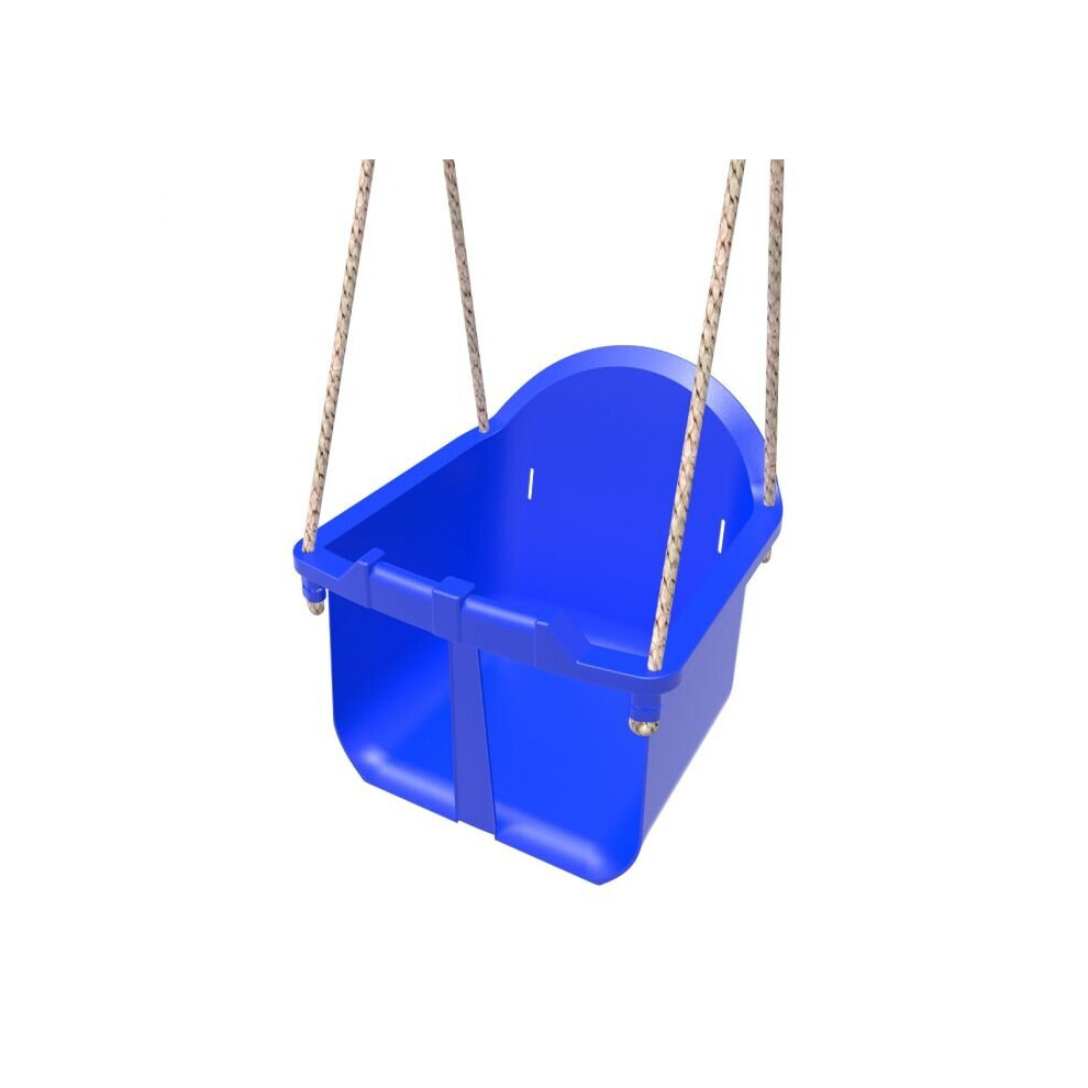 (Blue) Rebo Baby Toddler Swing Seat with Adjustable Ropes - Perfect for Swing Sets and Climbing Frames