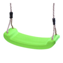 (Light Green) Rebo Children's Swing Seat with Adjustable Ropes - Perfect for Swing Sets and Climbing Frames