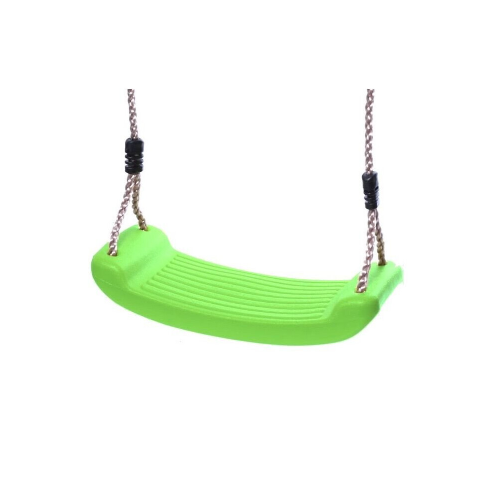 (Light Green) Rebo Children's Swing Seat with Adjustable Ropes - Perfect for Swing Sets and Climbing Frames