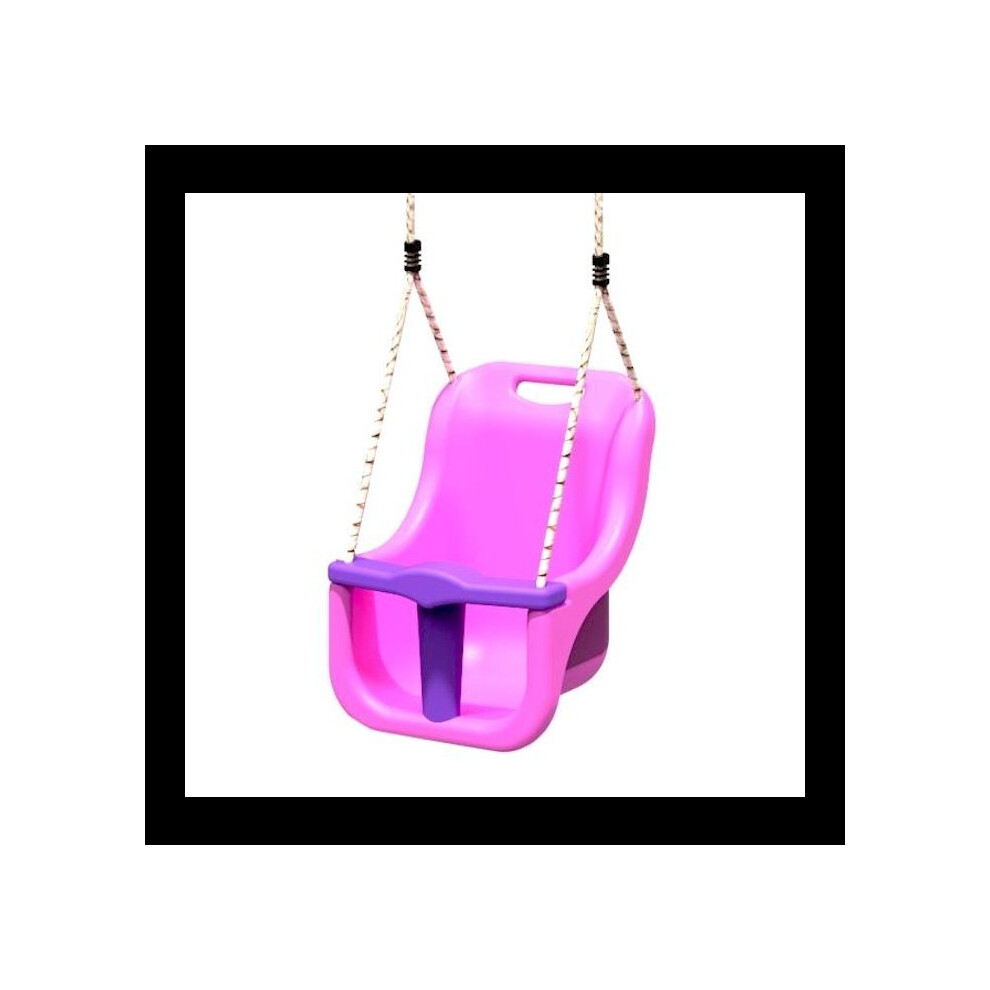 (Pink) Rebo Baby Swing Seat - Perfect for Swing Sets and Climbing Frames