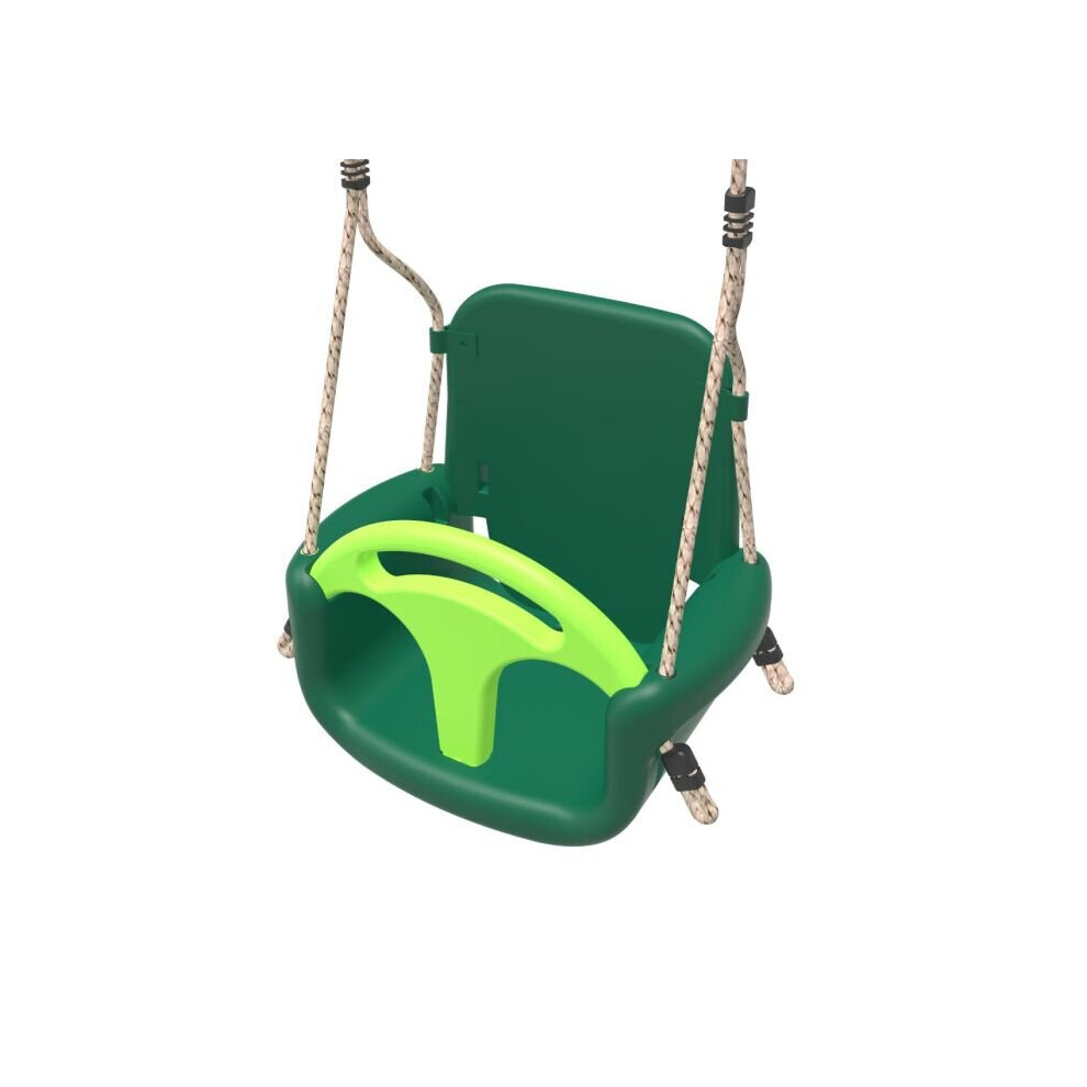 (Green) Rebo 3 in 1 Baby Toddler Children's Growable Swing Seat - Perfect for Swing Sets and Climbing Frames